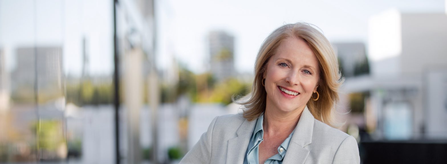 Mature business executive professional woman in a suit.