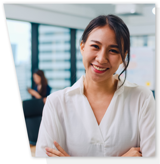 Smiling female businesswoman